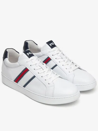 Shop Nero Giardini Leather Sneakers Shoes In White