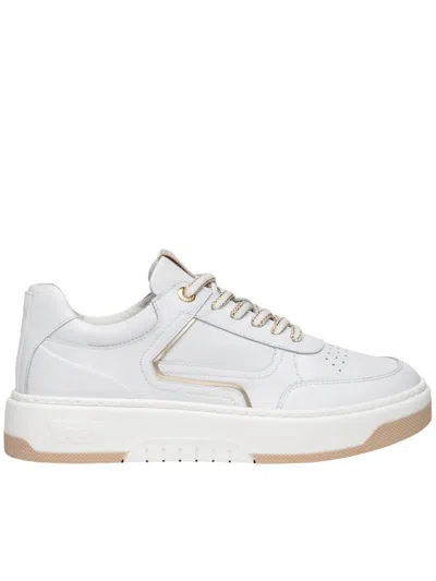 Shop Nero Giardini Leather Sneakers Shoes In White