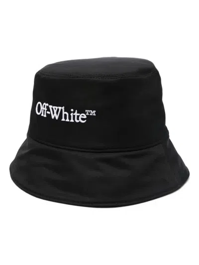 Shop Off-white Bookish Bucket Hat Accessories In Black