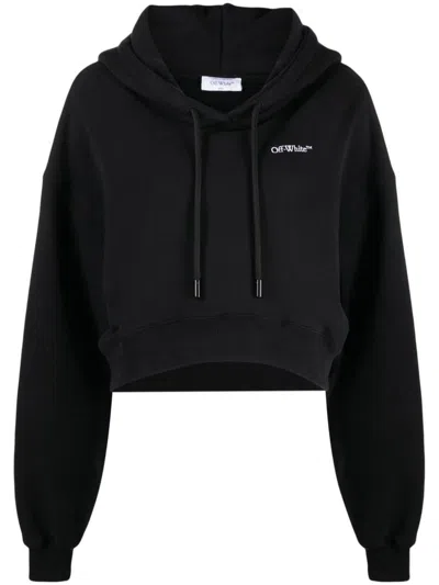 Shop Off-white For All Book Crop Over Hoodie Clothing In Black