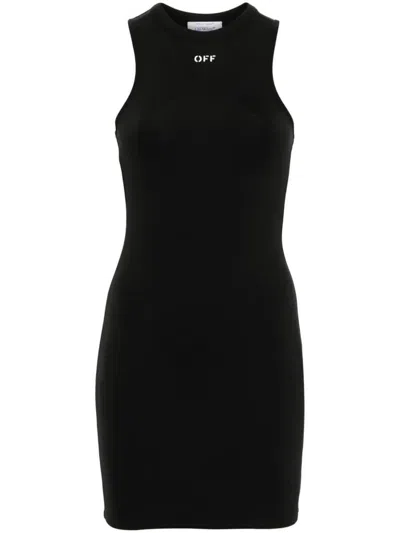 Shop Off-white Sleek Rowing Dress Clothing In Black