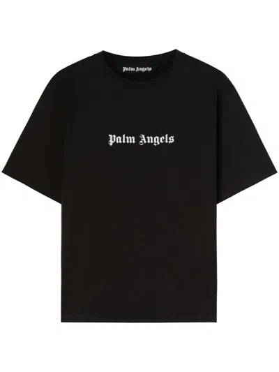 Shop Palm Angels Classic Logo Slim Tee Clothing In Black