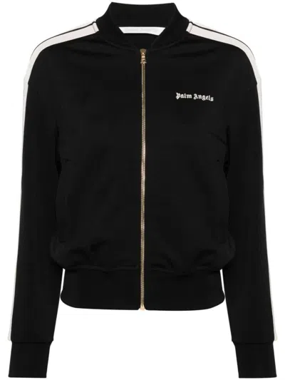 Shop Palm Angels Classic Logo Track Bomber Jkt Clothing In Black