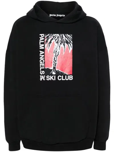 Shop Palm Angels Hoody Sci Club Clothing In Black