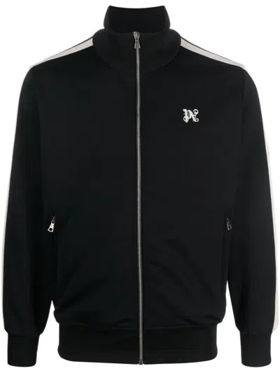 Shop Palm Angels Monogram Track Jacket Clothing In Black
