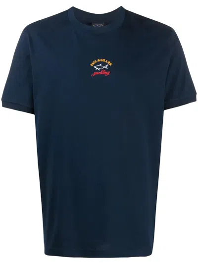 Shop Paul & Shark Cotton T-shirt Clothing In Blue