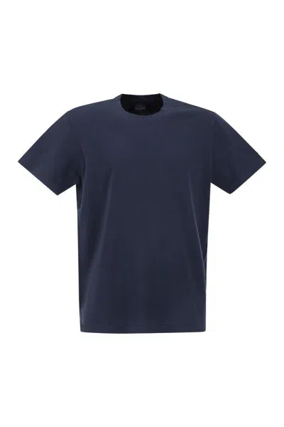 Shop Paul & Shark Garment Dyed Cotton Jersey T-shirt In Blue