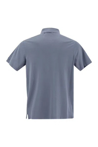 Shop Paul & Shark Garment-dyed Pique Cotton Polo Shirt In Sugar Paper