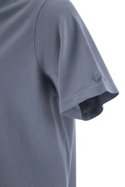 Shop Paul & Shark Garment-dyed Pique Cotton Polo Shirt In Sugar Paper