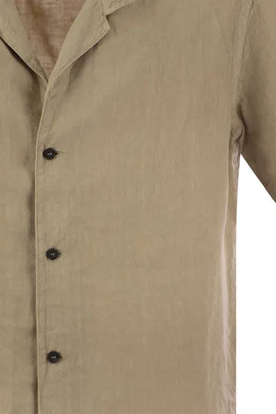 Shop Peserico Linen Shirt In Beige