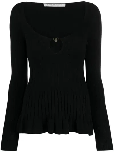 Philosophy Di Lorenzo Serafini Suéter Con Escote Barco - Negro In Black