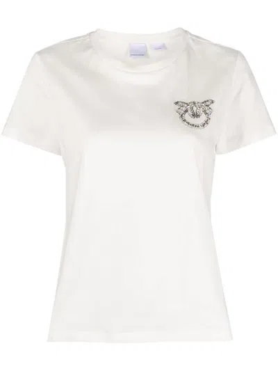 Shop Pinko Nambrone T-shirt Jersey Logo Clothing In White