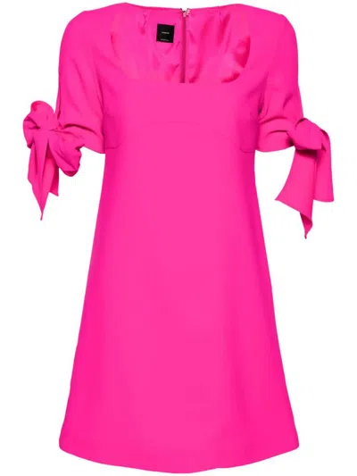 Shop Pinko Verdicchio Dress Crepe Clothing In Pink & Purple