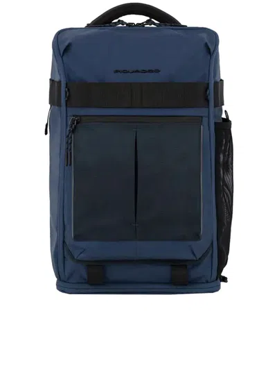 Shop Piquadro Bike Backpack Computer And Ipad Holder Bags In Blue