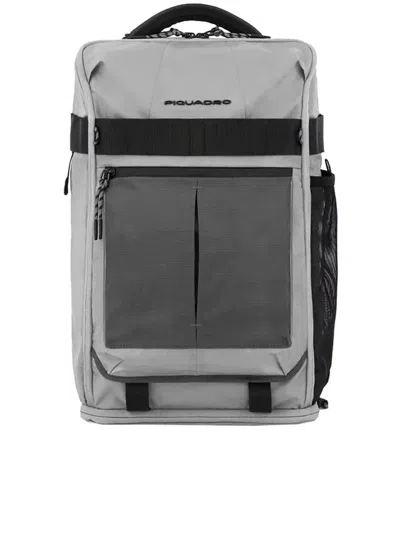 Shop Piquadro Bike Backpack Computer And Ipad Holder Bags In Grey