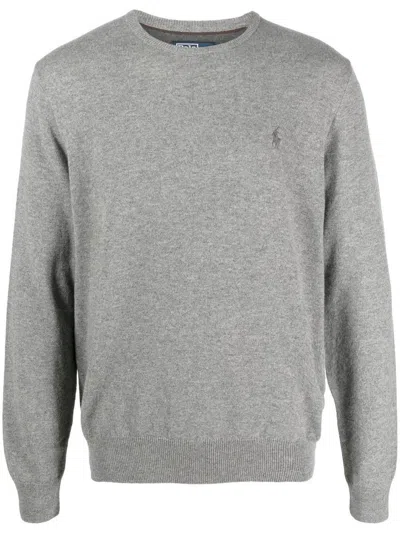 Shop Polo Ralph Lauren Ls Cn Pp-ls-pullover Clothing In Grey