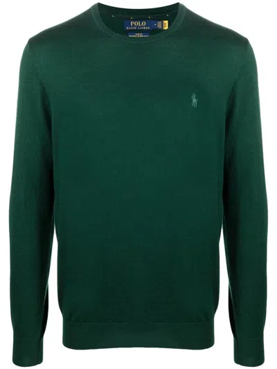 Shop Polo Ralph Lauren Ls Sf Cn Pp-ls-pullover Clothing In Green