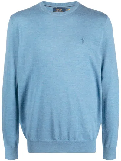 Shop Polo Ralph Lauren Ls Sf Cn Pp-ls-pullover Clothing In Blue