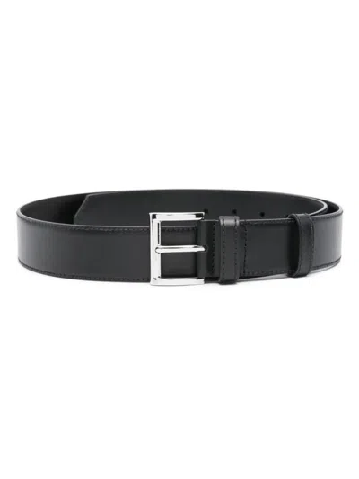 Shop Prada Calfskin Belt Accessories In Black