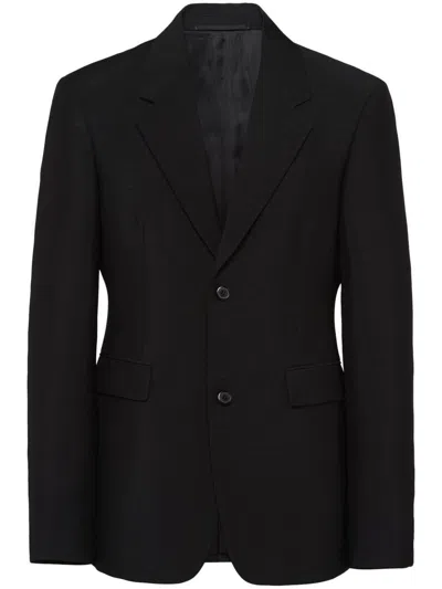 Shop Prada Kid Mohair Jacket Clothing In Black