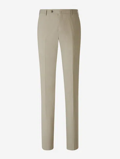 Shop Pt01 Slim Chino Pants In Beige