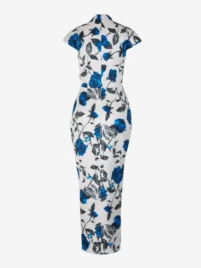Shop Rasario Floral Motif Midi Dress In Inspired By Chinese Qipao Dress