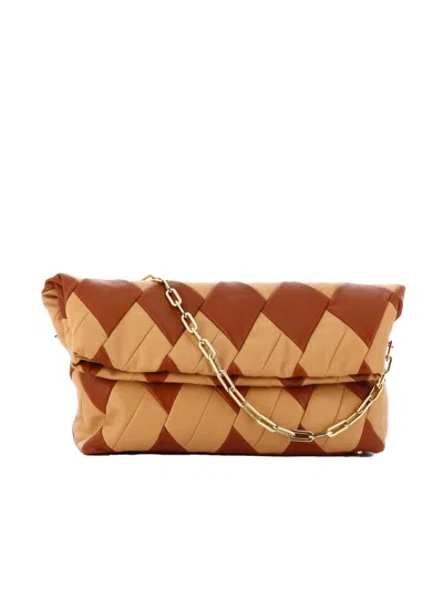 Shop Reco Rombo Duquesa Quilted Shoulder Bag In Avellana
