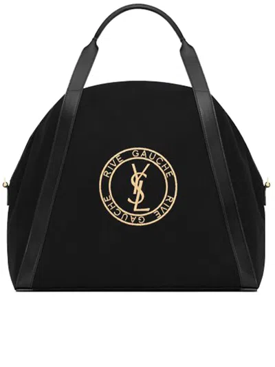 Shop Saint Laurent Bowl Tote Bags In Black