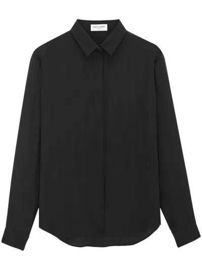 Shop Saint Laurent Chemise Classique Clothing In Black