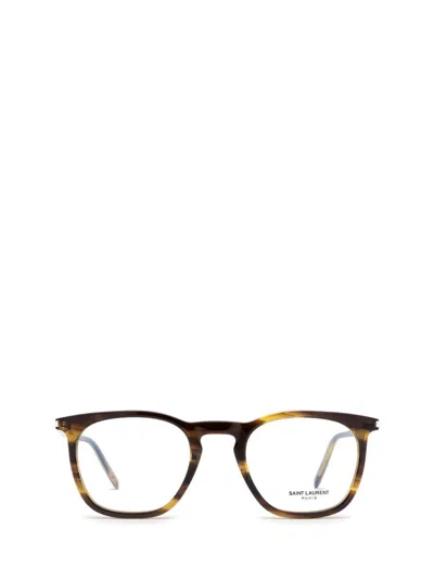 Shop Saint Laurent Eyewear Eyeglasses In Havana
