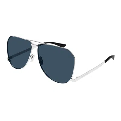 Saint Laurent Sl 690 Dust 003 Silver Sunglasses In Silver