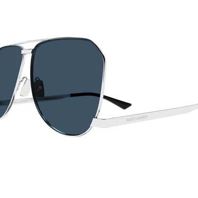 Saint Laurent Sl 690 Dust 003 Silver Sunglasses In Silver