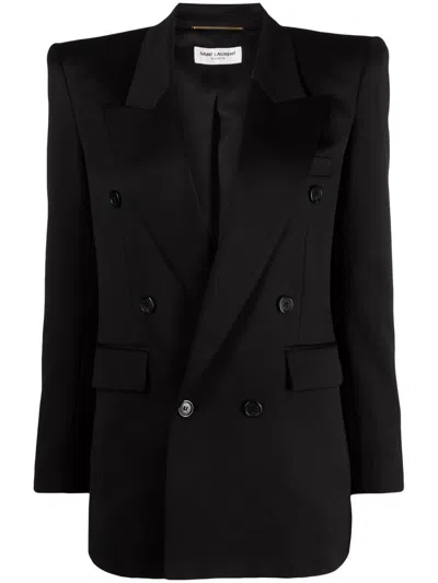 Shop Saint Laurent Jacket Clothing In Black
