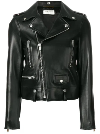 Shop Saint Laurent Jacket Clothing In Black