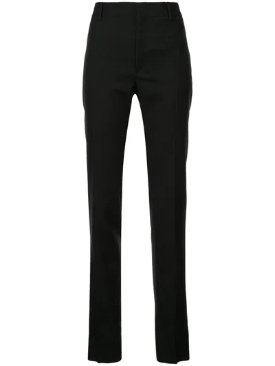 Shop Saint Laurent Mid Pants Clothing In Black
