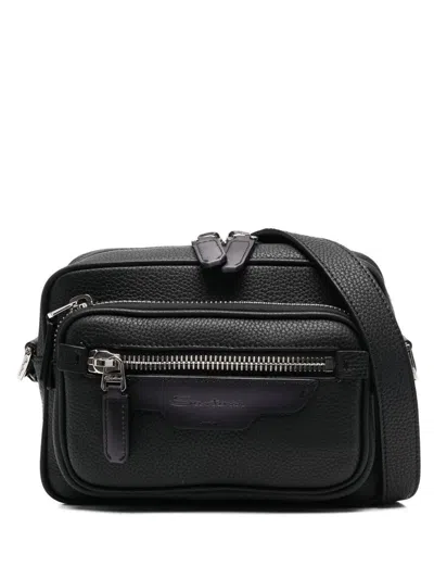 Shop Santoni Entry Level Crossbody Bag Bags In Black