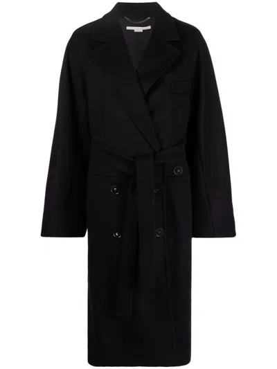 Shop Stella Mccartney Coat With Belt Clothing In Black