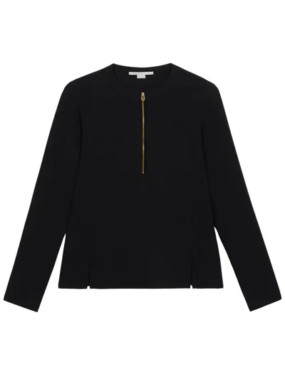 Shop Stella Mccartney Iconic Zipper Detailed Top Clothing In Black