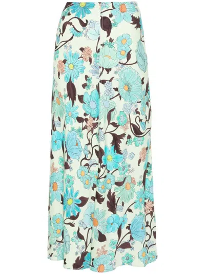 Shop Stella Mccartney Midi Skirt Clothing In Multicolour