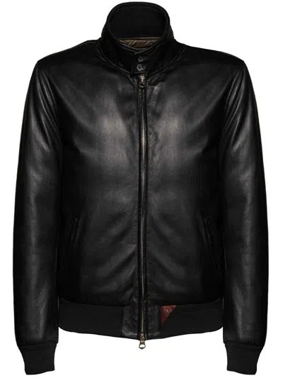 Stewart Leather Jacket In Black