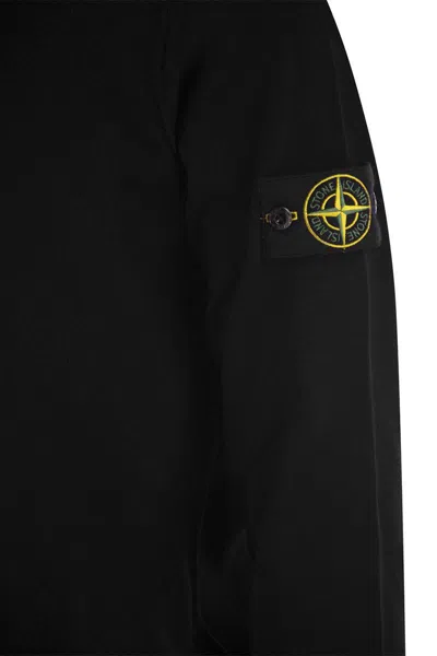 Shop Stone Island Cotton Cardigan With Zip In Black
