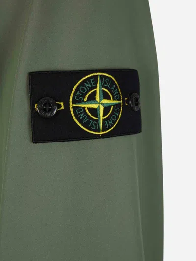 Shop Stone Island Hood Technical Jacket In Military Green