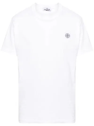 Shop Stone Island T-shirt Clothing In White
