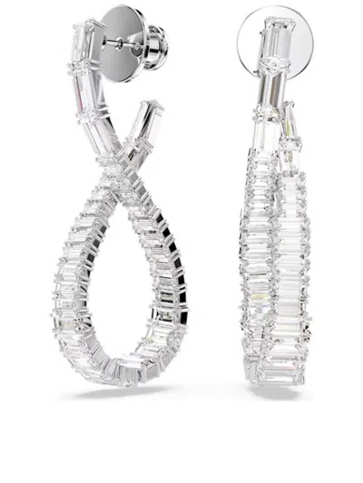 Shop Swarovski Hyperbola Drop Earrings Accessories In Grey