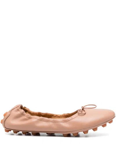 Shop Tod's Ballerina Bubble Shoes In Pink & Purple