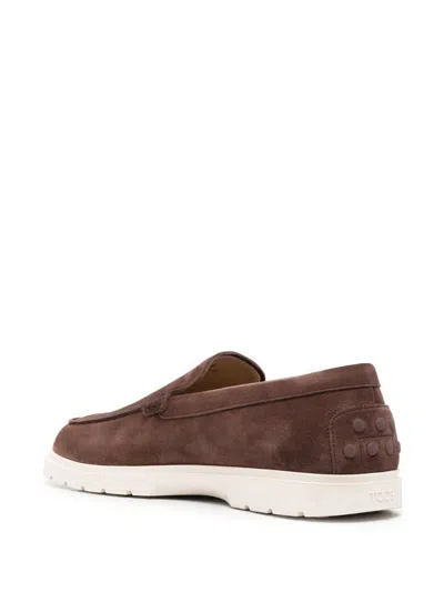 Shop Tod's Loafer Shoes In Brown