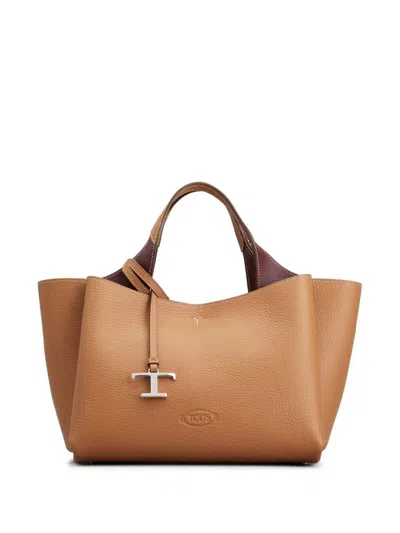 Shop Tod's Mini Leather  Bags In Brown