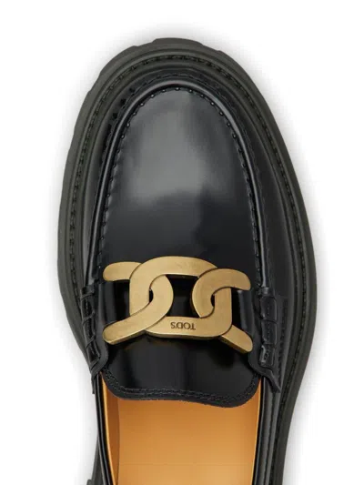 Shop Tod's Mocassin Shoes In Black
