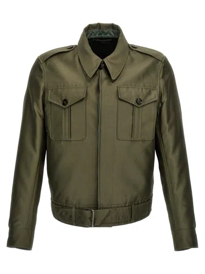 Shop Tom Ford 'battle' Jacket In Green