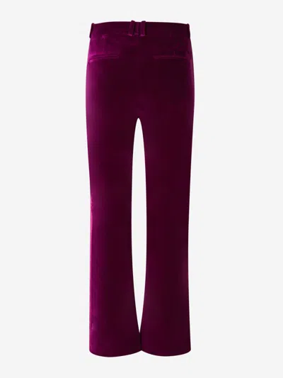 Shop Tom Ford Formal Velvet Pants In Purple